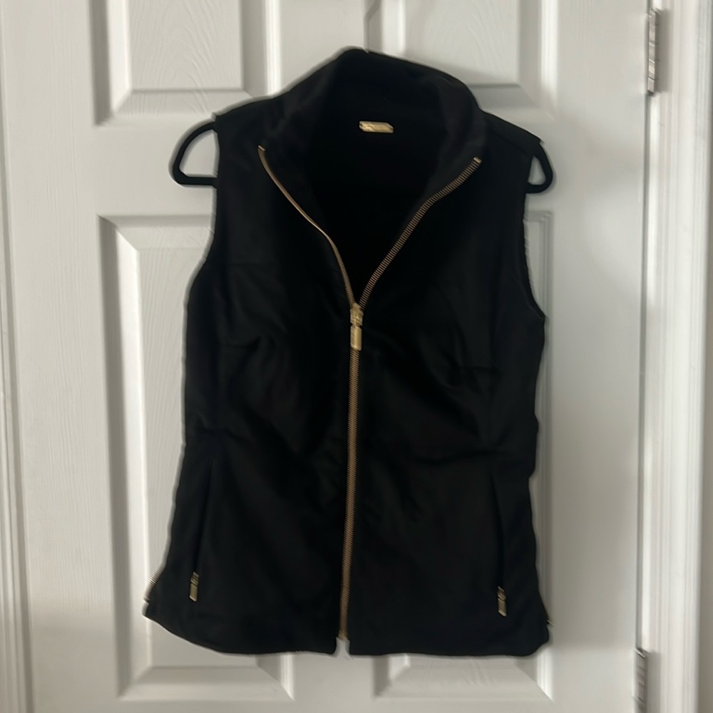 Lilly Pulitzer Skyden Reversible Vest Jacket Fleece & Suede Black M Nwt $258